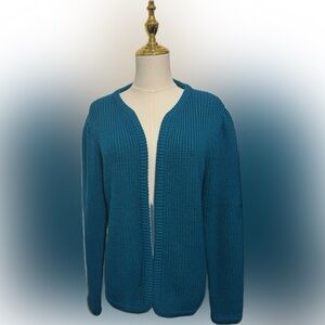Elegant Teal Women's Cardigan